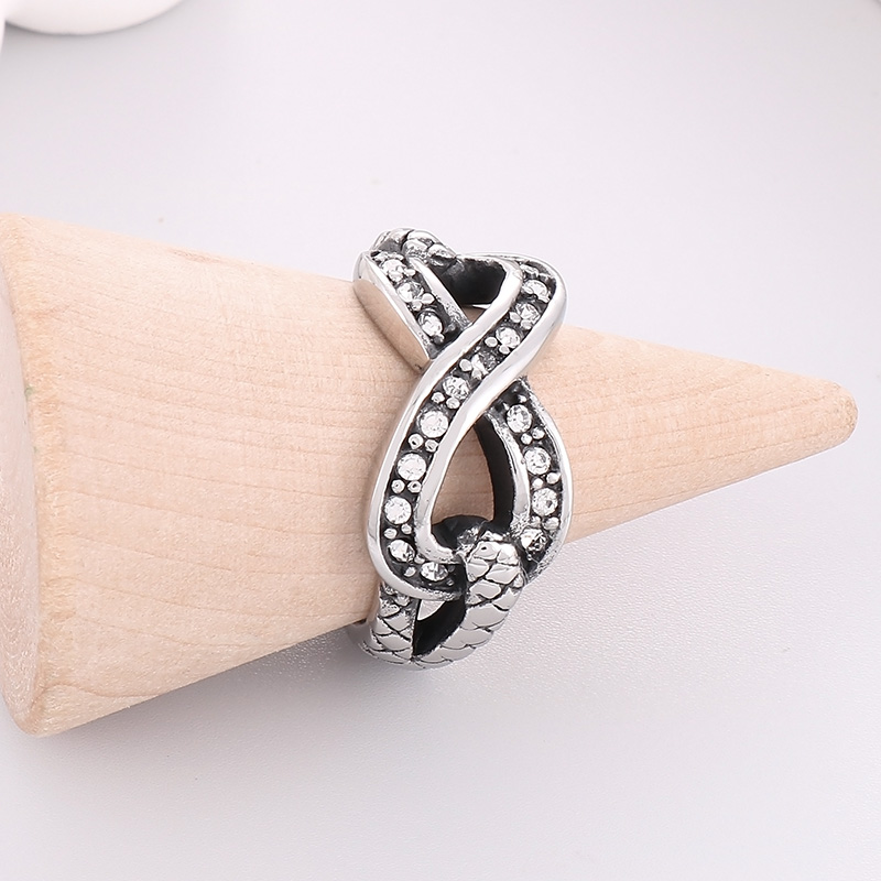 1 Piece Punk Geometric Stainless Steel Polishing Inlay Zircon Rings display picture 2