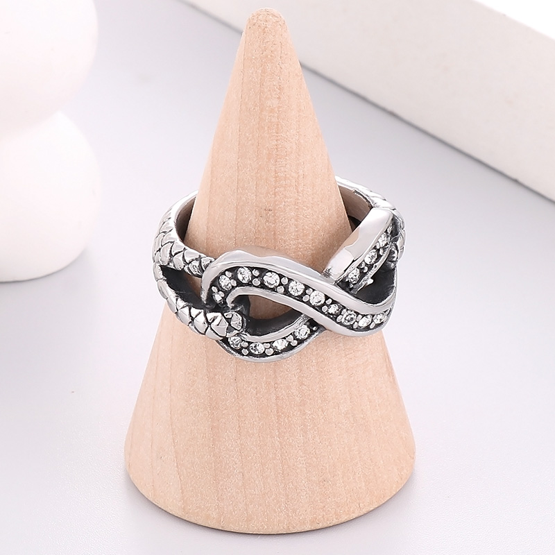 1 Piece Punk Geometric Stainless Steel Polishing Inlay Zircon Rings display picture 7