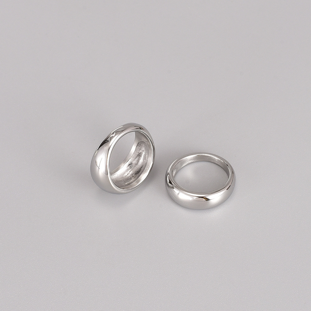 Fashion Solid Color Titanium Steel Plating Rings display picture 3