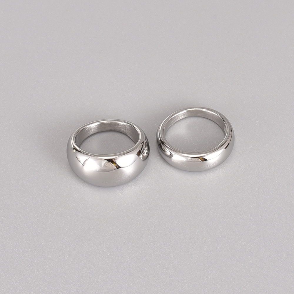Fashion Solid Color Titanium Steel Plating Rings display picture 7
