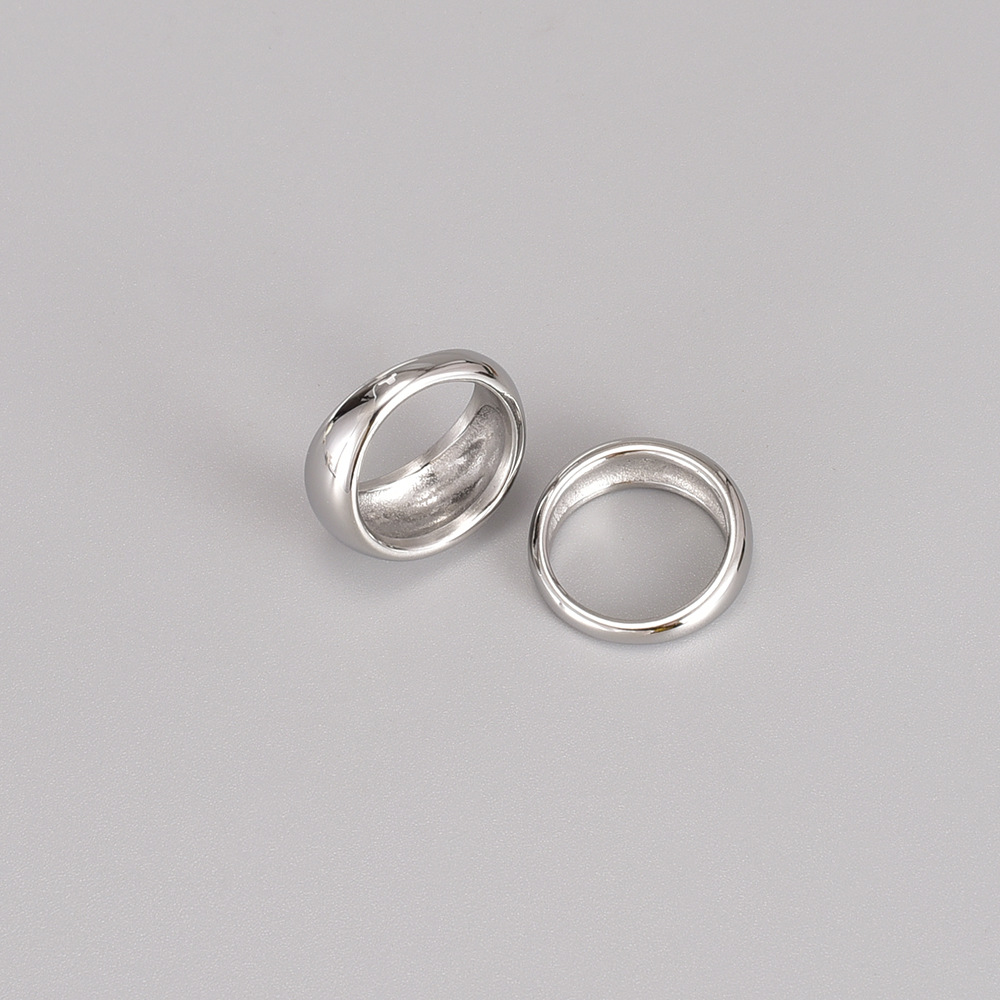 Fashion Solid Color Titanium Steel Plating Rings display picture 5