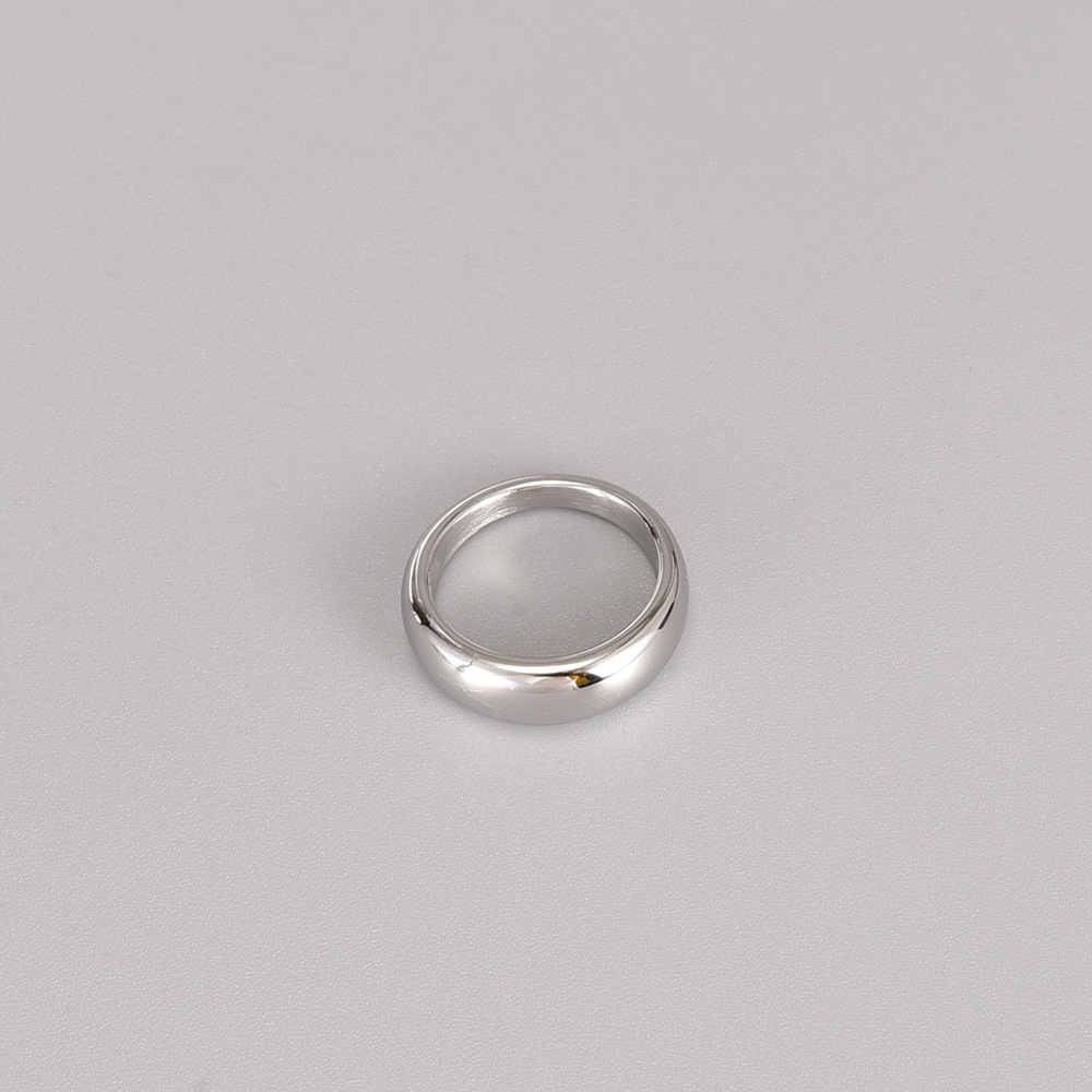 Fashion Solid Color Titanium Steel Plating Rings display picture 6