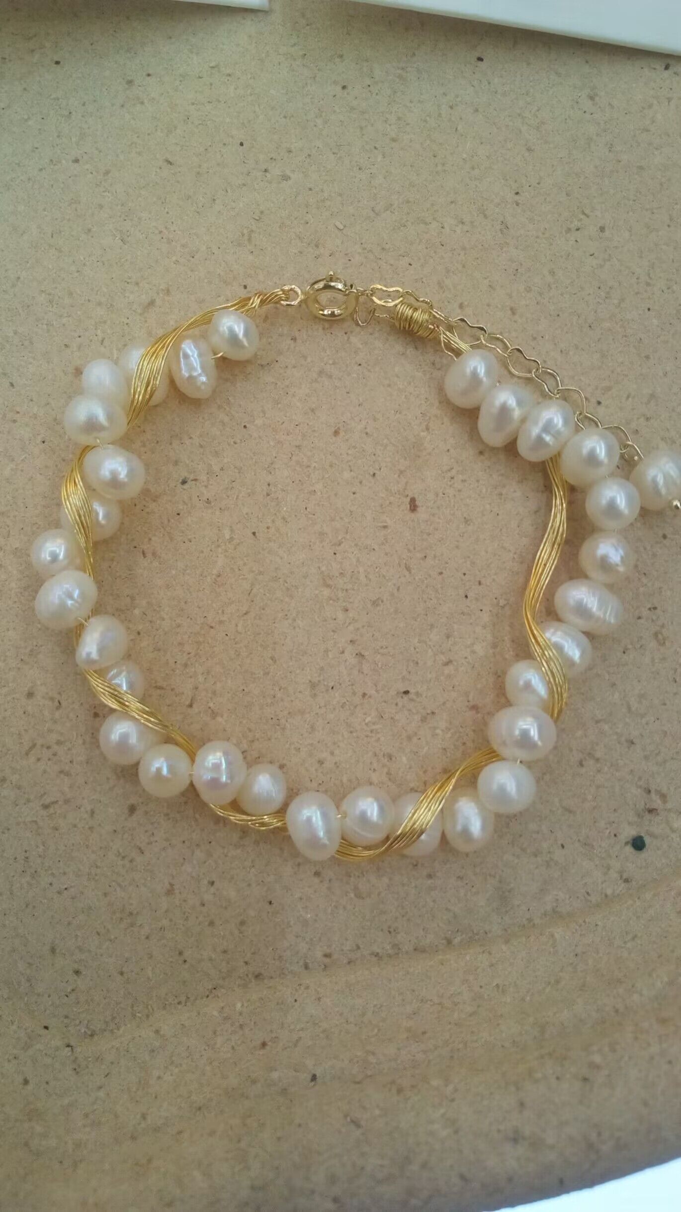 1 Piece Fashion Solid Color Freshwater Pearl Copper Bracelets display picture 2