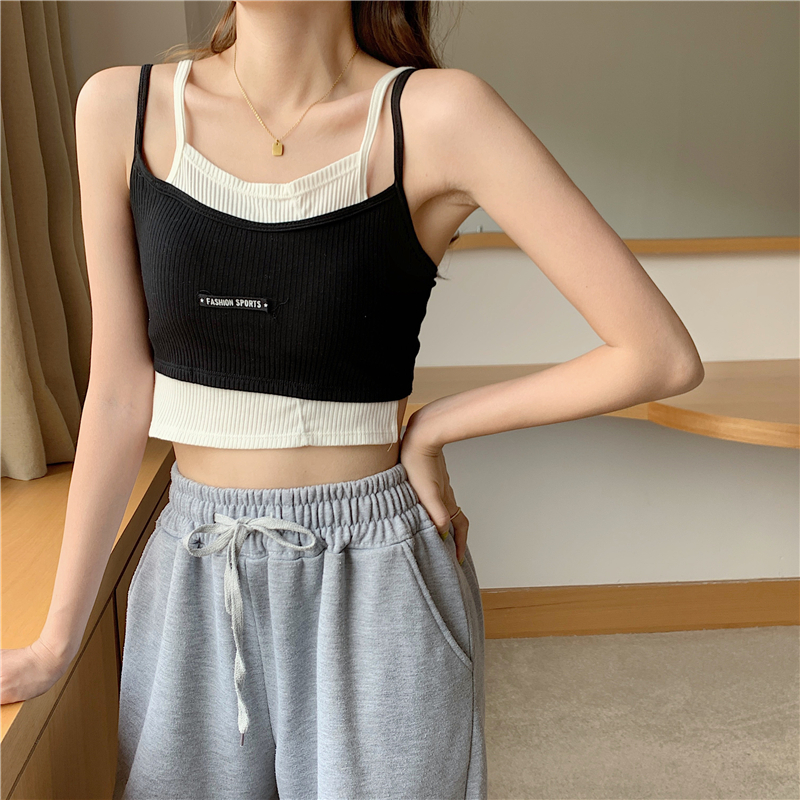 Women's Camisole Tank Tops Casual Letter Solid Color display picture 3