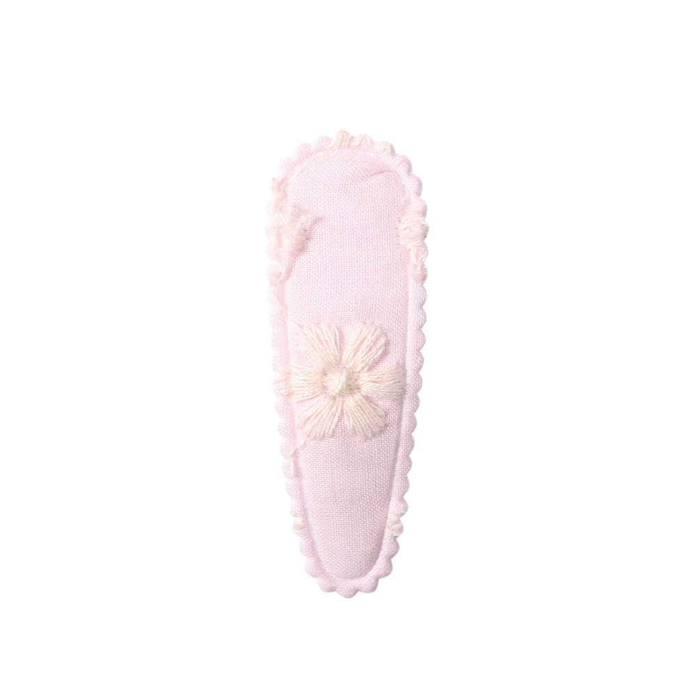 Girl'S Cute Sweet Flower Synthetic Yarn Knit Iron Embroidery Hair Clip display picture 5