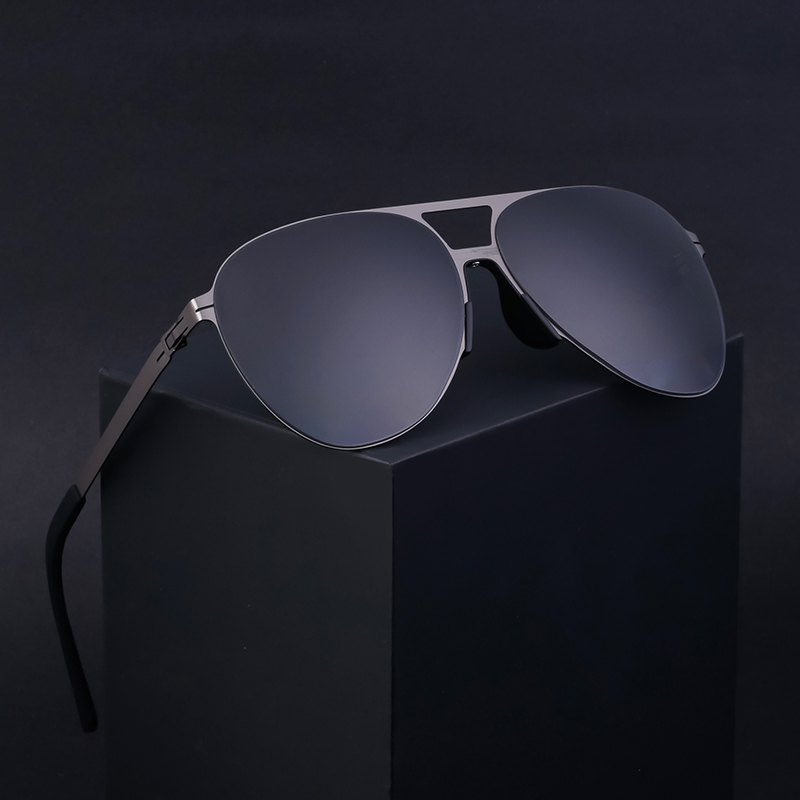 Casual Vintage Style Fashion Solid Color Nylon Toad Glasses Full Frame Men's Sunglasses display picture 2