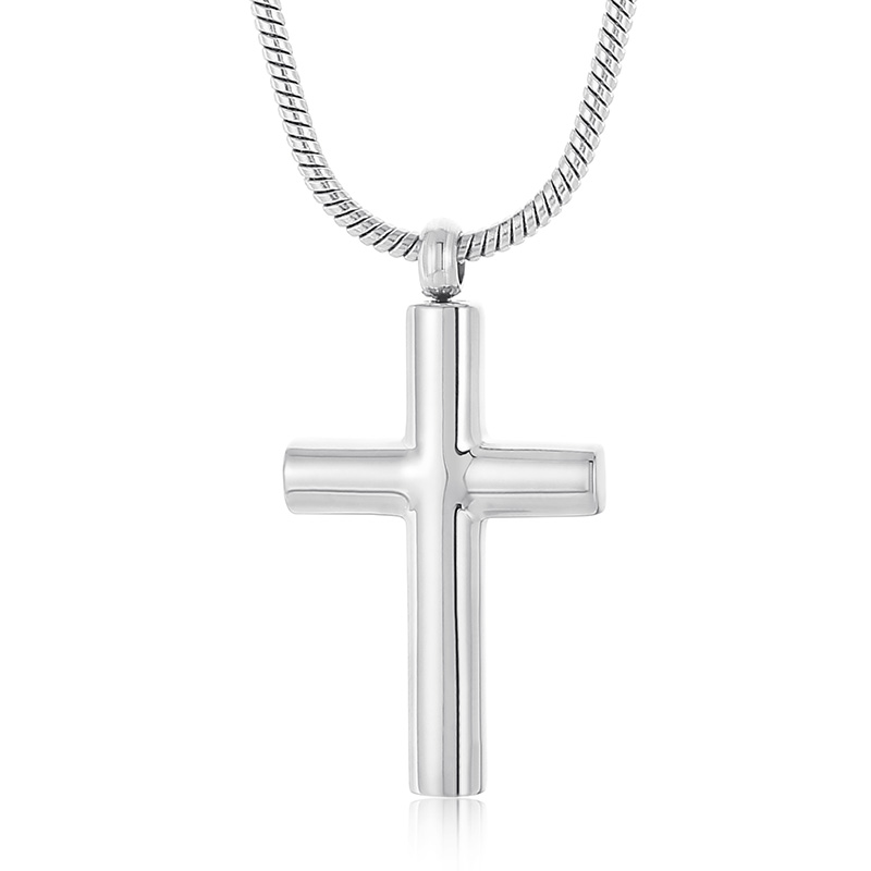 Stainless Steel 18K Gold Plated Basic Plating Cross Pendant Necklace display picture 2