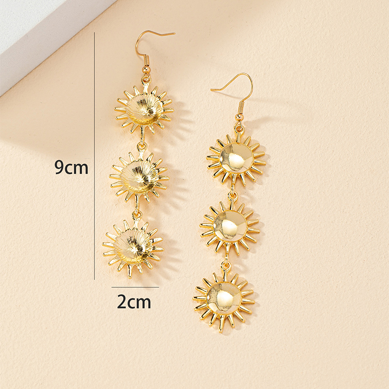 1 Pair Fashion Sun Alloy Plating Women's Drop Earrings display picture 5