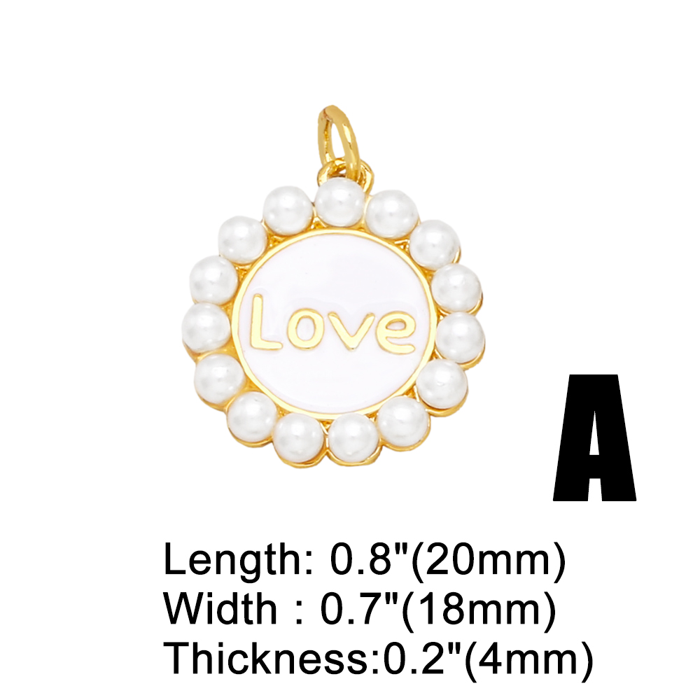 1 Piece Fashion Korean Style Heart Shape Copper Plating Inlay Pearl Zircon 18k Gold Plated Pendants Jewelry Accessories display picture 3