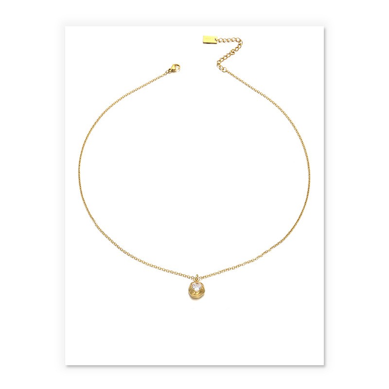 1 Piece Fashion Heart Shape Copper Plating Zircon Pendant Necklace display picture 3