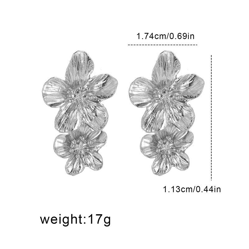1 Pair Fashion Flower Alloy Drop Earrings display picture 1