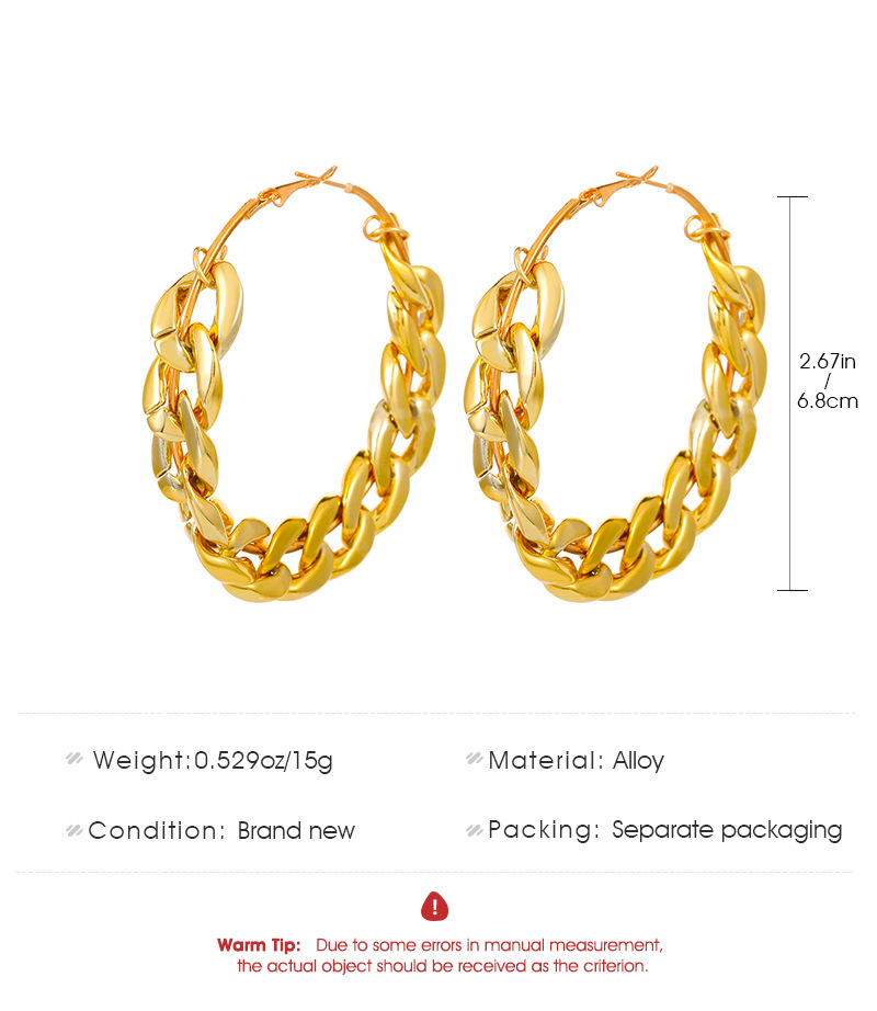 1 Pair Nordic Style Circle Alloy 14k Gold Plated Women's Hoop Earrings display picture 1