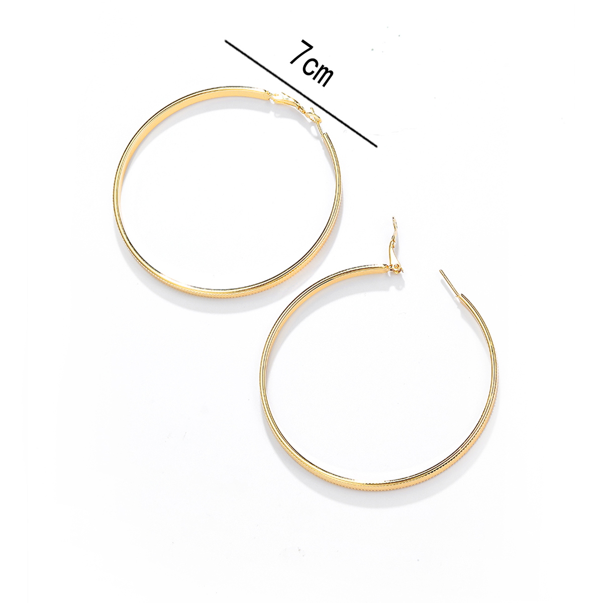 1 Pair Exaggerated Circle Plating Iron Hoop Earrings display picture 6