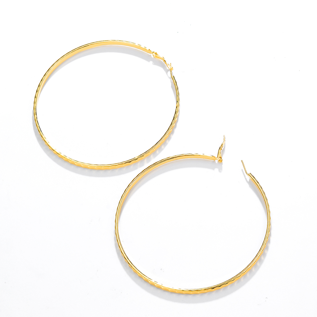 1 Pair Exaggerated Circle Plating Iron Hoop Earrings display picture 12