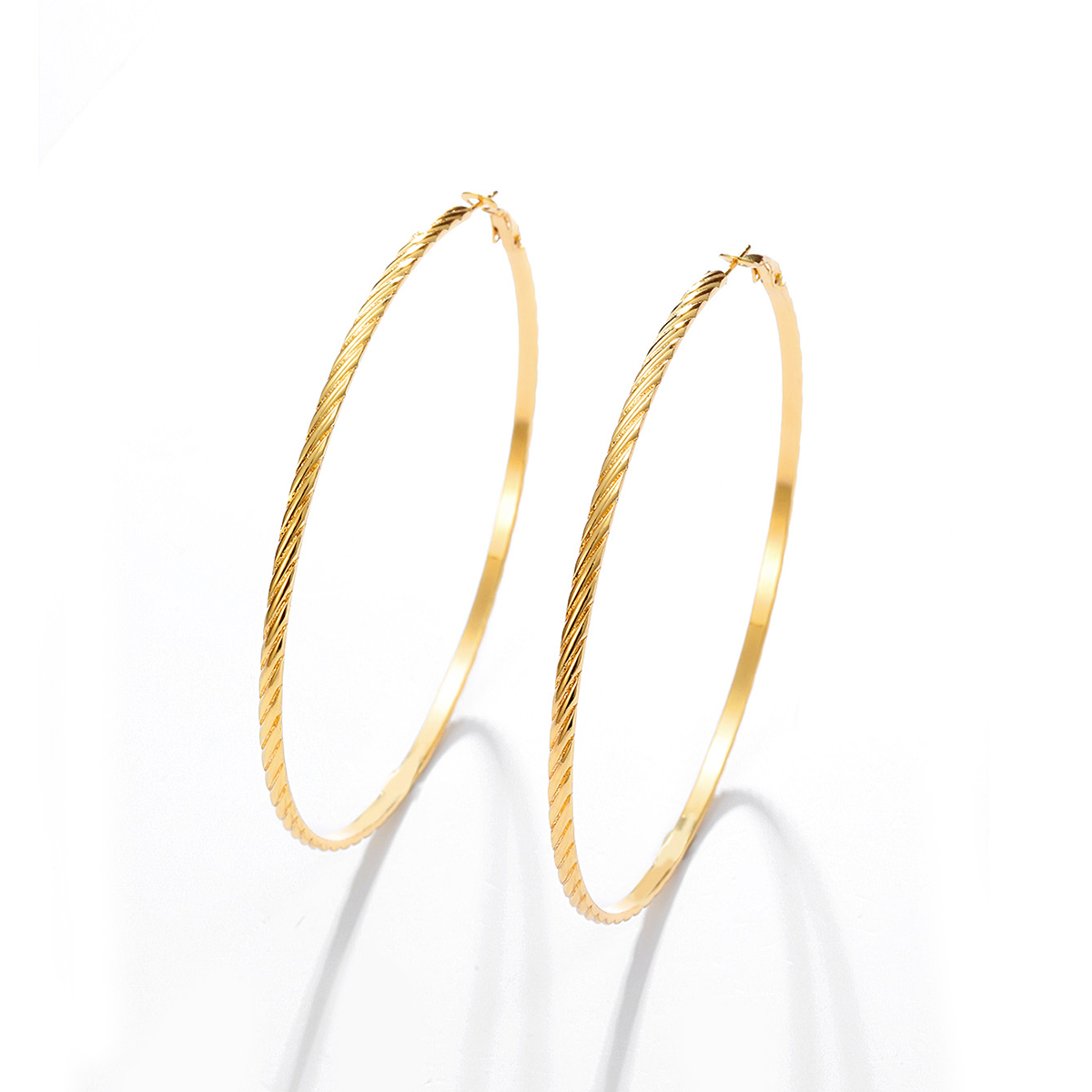 1 Pair Exaggerated Circle Plating Iron Hoop Earrings display picture 17