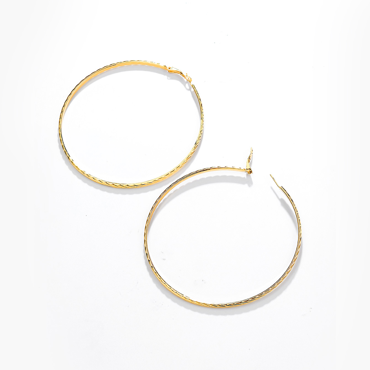 1 Pair Exaggerated Circle Plating Iron Hoop Earrings display picture 20