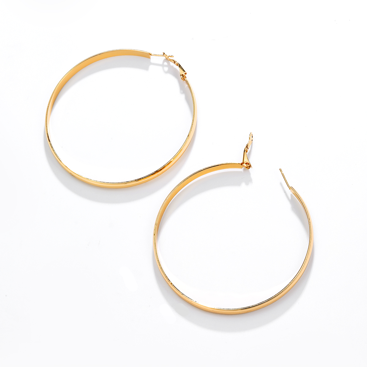 1 Pair Exaggerated Circle Plating Iron Hoop Earrings display picture 24