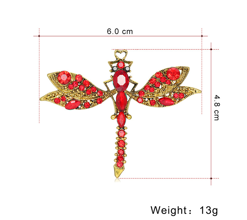 Fashion Dragonfly Alloy Inlay Rhinestones Unisex Brooches display picture 5