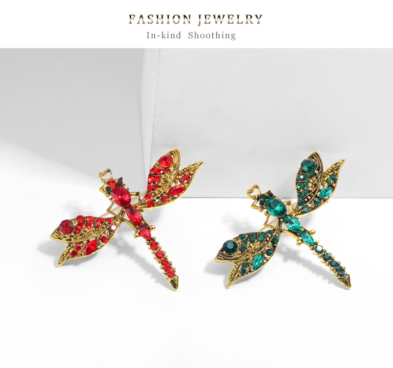 Fashion Dragonfly Alloy Inlay Rhinestones Unisex Brooches display picture 3