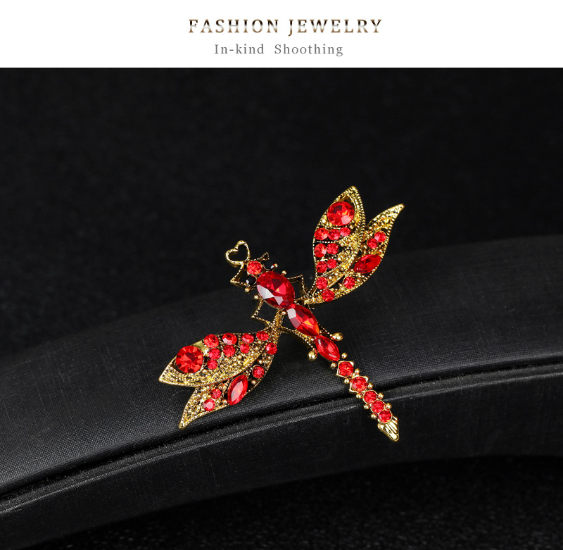 Fashion Dragonfly Alloy Inlay Rhinestones Unisex Brooches display picture 7