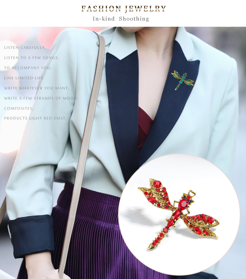 Fashion Dragonfly Alloy Inlay Rhinestones Unisex Brooches display picture 8