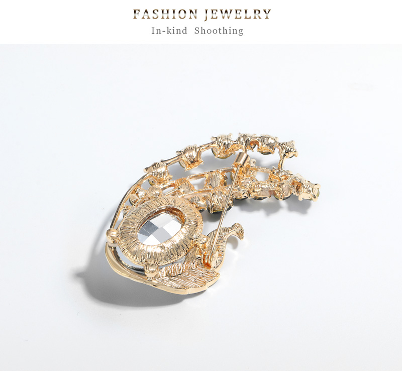 Moda Pavo Real Aleación Embutido Cristal Diamantes De Imitación Mujeres Broches display picture 6