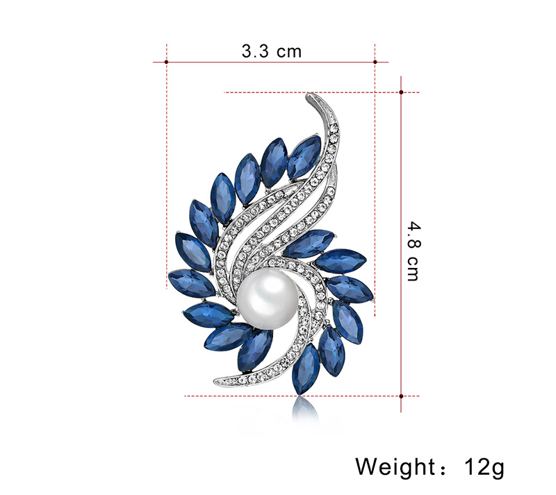 Fashion Flower Alloy Inlay Crystal Rhinestones Pearl Women's Brooches display picture 2