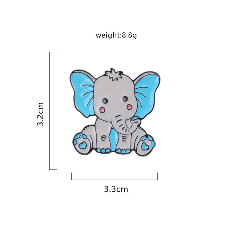 Cute Dinosaur Cat Elephant Alloy Enamel Kid's Brooches display picture 5