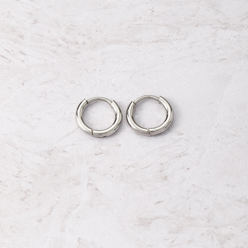 1 Pair Simple Style Circle Metal Women's Hoop Earrings display picture 2