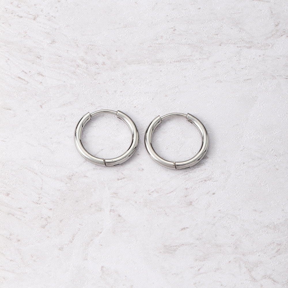1 Pair Simple Style Circle Metal Women's Hoop Earrings display picture 4