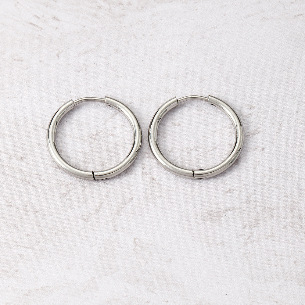 1 Pair Simple Style Circle Metal Women's Hoop Earrings display picture 6