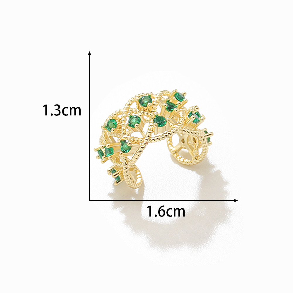 1 Piece French Style C Shape Plating Inlay Copper Zircon Gold Plated Silver Plated Ear Clips display picture 1