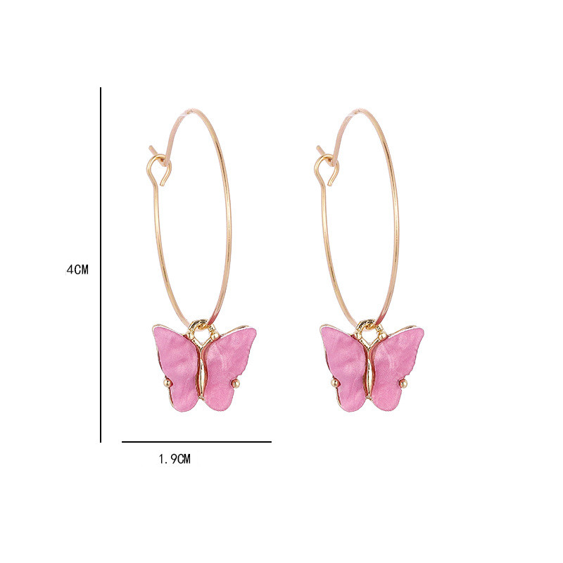 1 Pair Simple Style Butterfly Arylic Alloy Women's Drop Earrings display picture 5