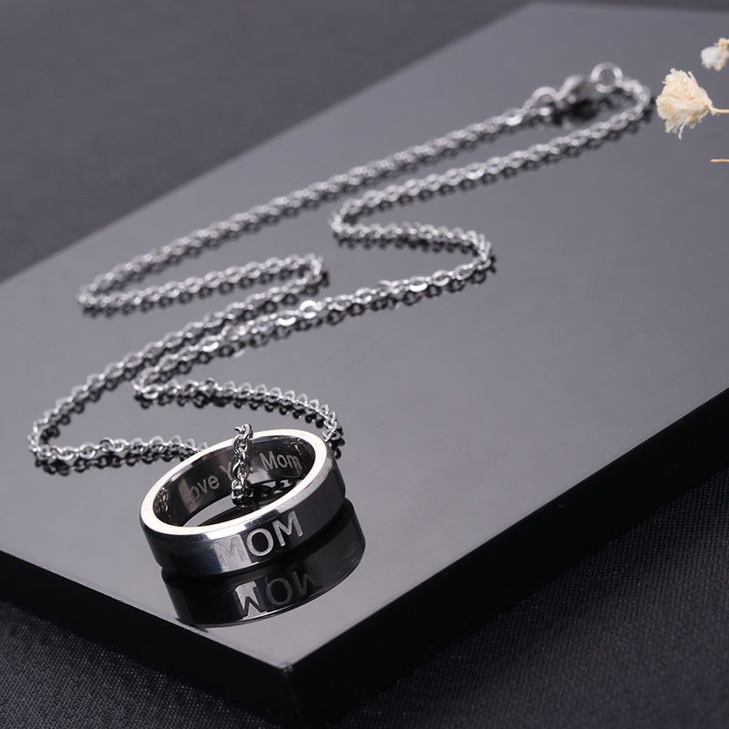 Simple Style Letter Stainless Steel Chain Titanium Steel Necklace 1 Piece display picture 1