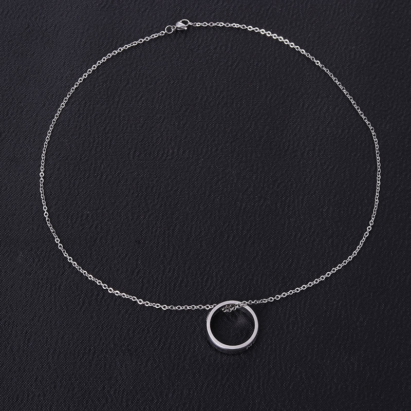 Simple Style Letter Stainless Steel Chain Titanium Steel Necklace 1 Piece display picture 4