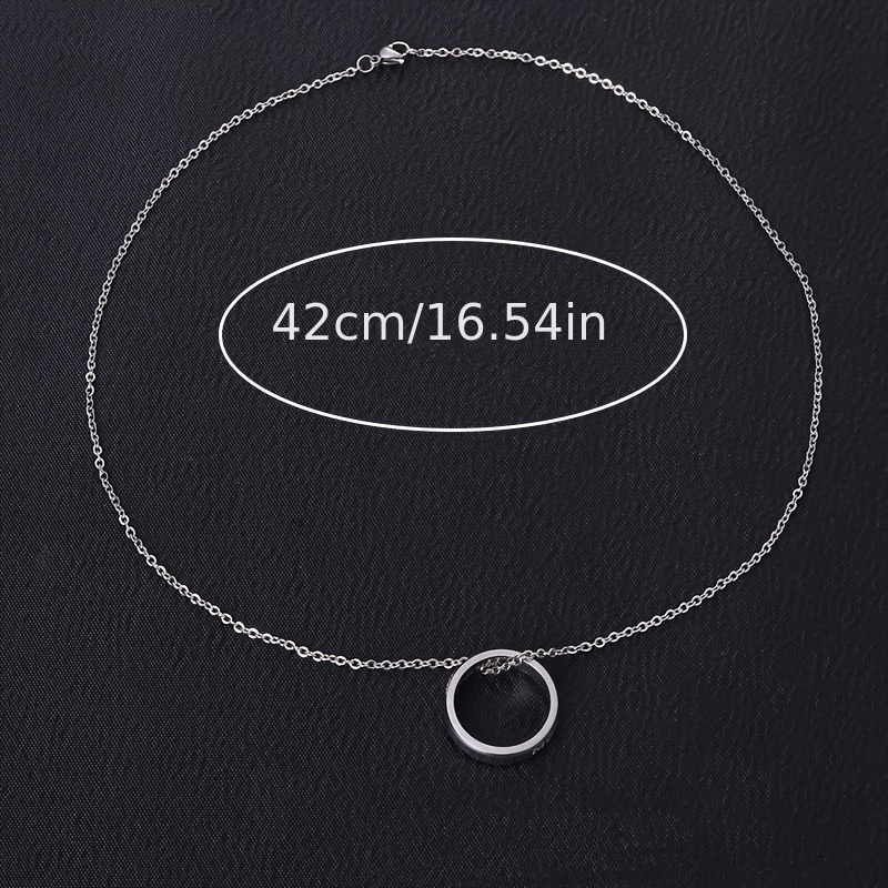 Simple Style Letter Stainless Steel Chain Titanium Steel Necklace 1 Piece display picture 5