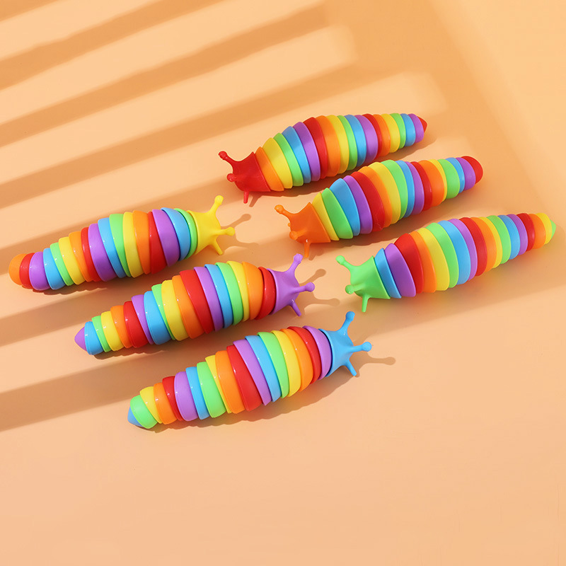 New Style Colorful Caterpillar Fun Decompression Toy Children Vent Slug Pressure Reduction Toy Wholesale display picture 2