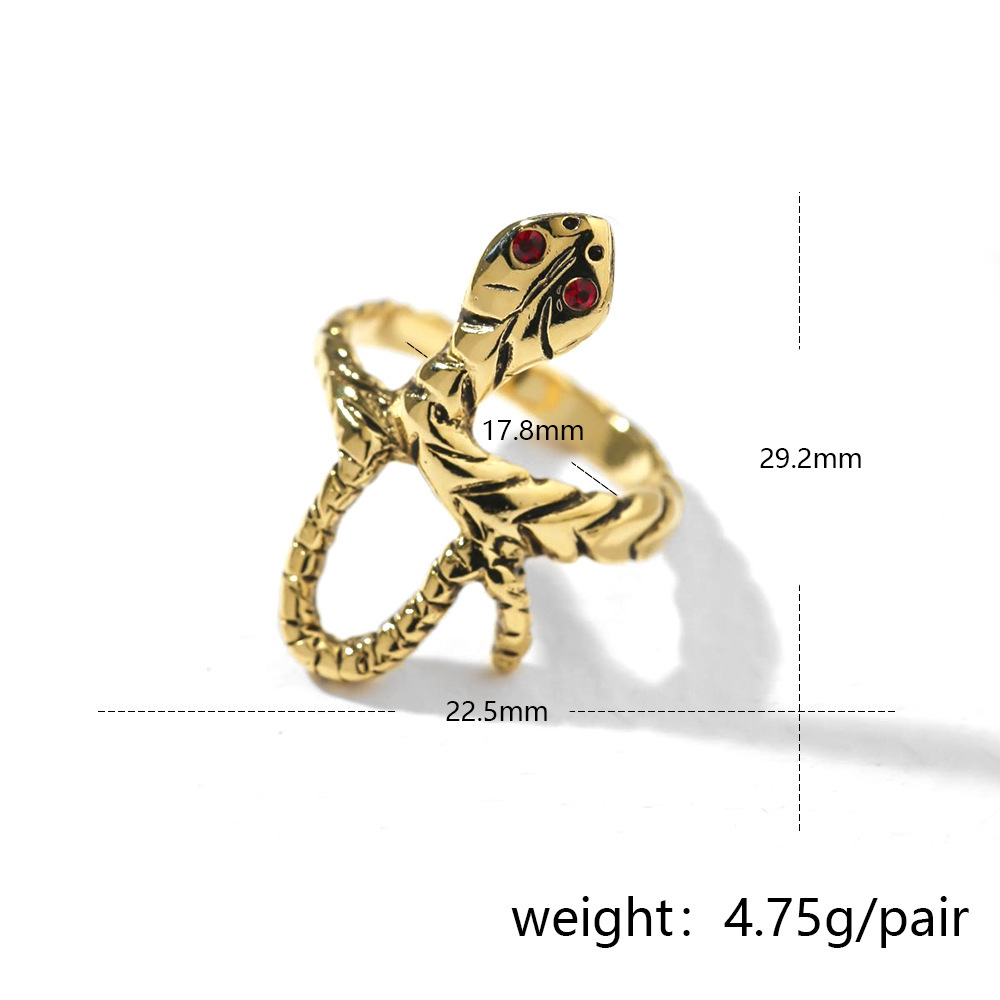 1 Piece Fashion Snake Alloy Plating Women's Rings display picture 4