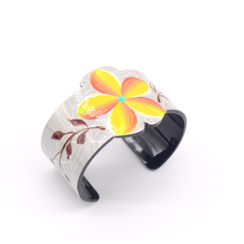 1 Piece Bohemian Flower Arylic Women's Bangle display picture 1