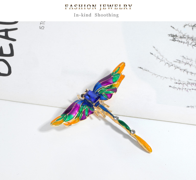 Simple Style Dragonfly Alloy Inlay Rhinestones Glass Unisex Brooches display picture 2