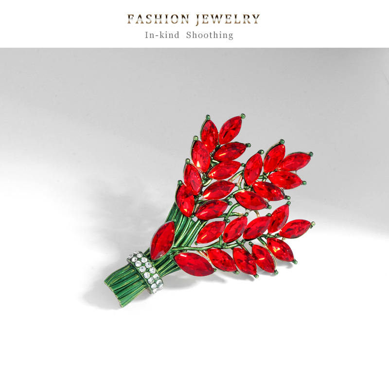Moda Grano Aleación Embutido Diamantes De Imitación Mujeres Broches display picture 6