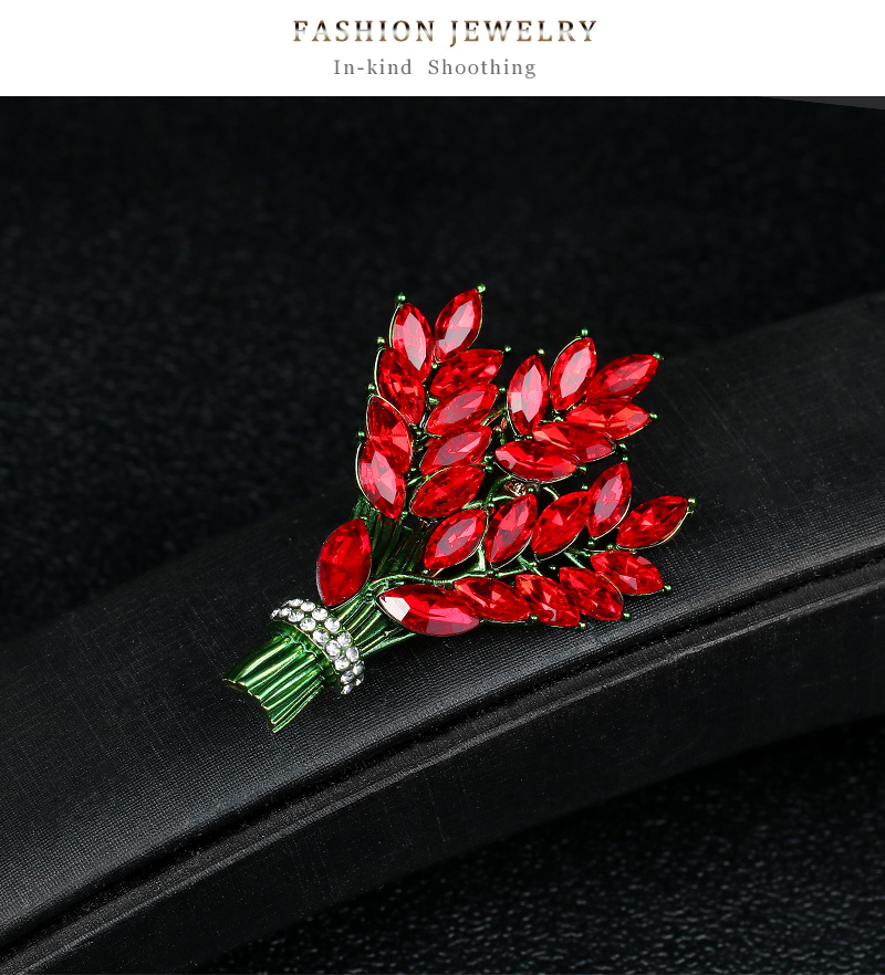 Fashion Grain Alloy Inlay Rhinestones Women's Brooches display picture 7