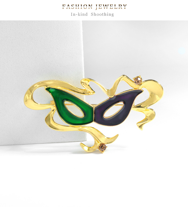 Mode Maske Legierung Inlay Strasssteine Unisex Broschen display picture 7