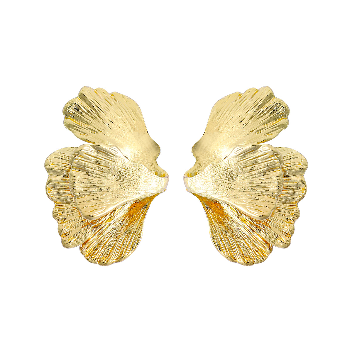 1 Pair Fashion Ginkgo Leaf Plating Alloy Ear Studs display picture 3