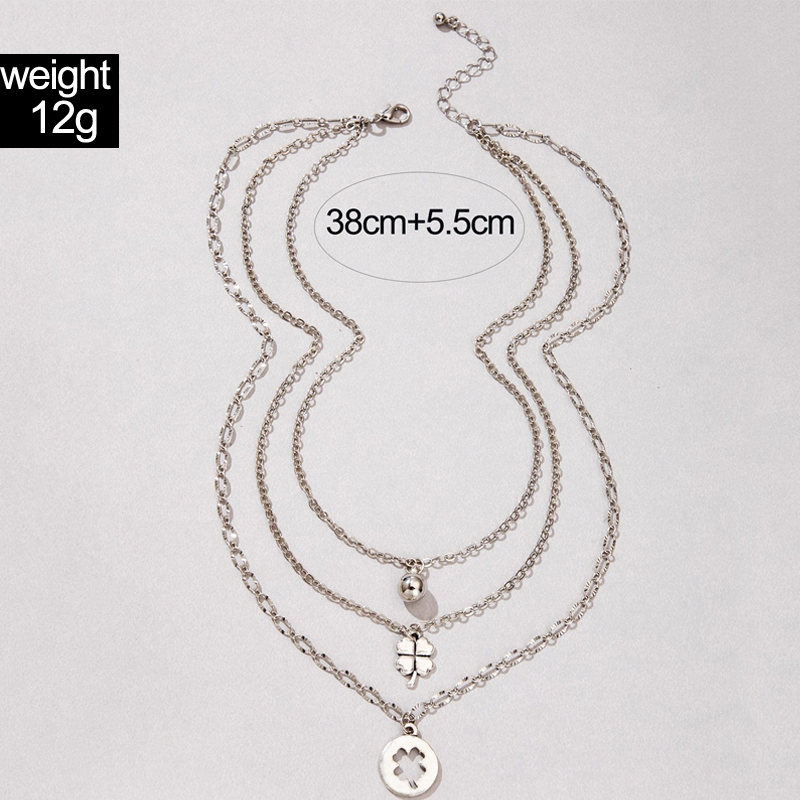 1 Piece Fashion Four Leaf Clover Alloy Women's Layered Necklaces display picture 2