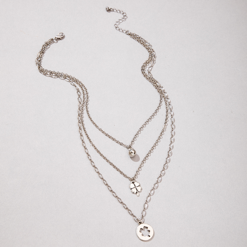 1 Piece Fashion Four Leaf Clover Alloy Women's Layered Necklaces display picture 3