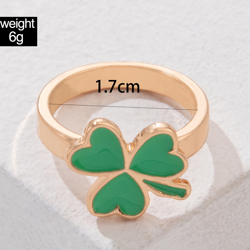 1 Piece Fashion Shamrock Alloy St. Patrick Women's Rings display picture 1