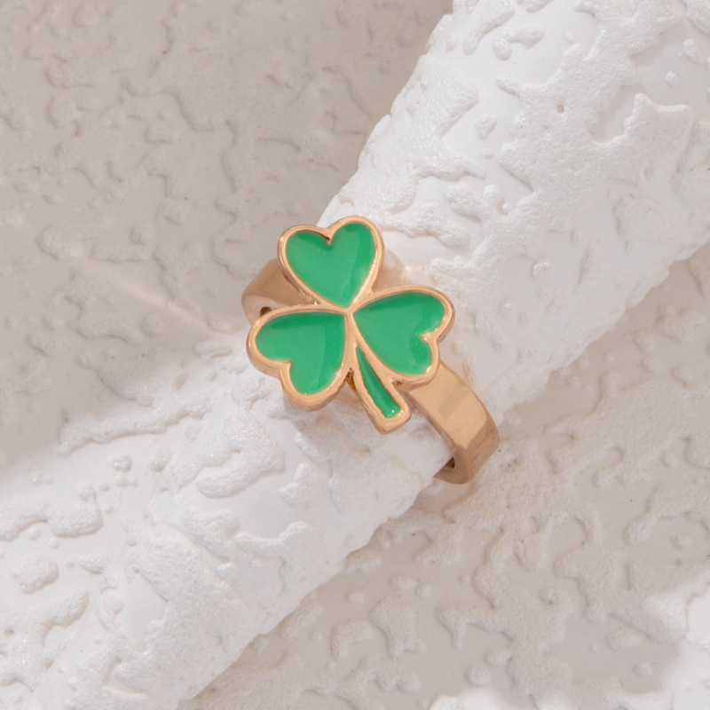 1 Piece Fashion Shamrock Alloy St. Patrick Women's Rings display picture 4