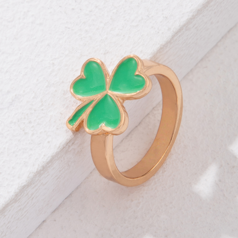 1 Piece Fashion Shamrock Alloy St. Patrick Women's Rings display picture 2