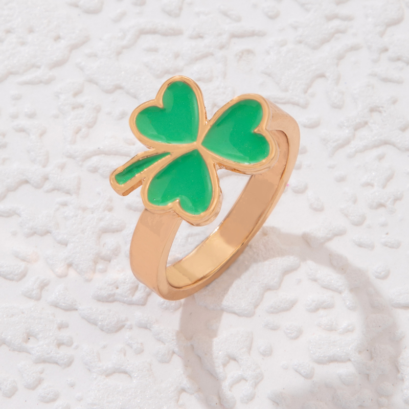 1 Piece Fashion Shamrock Alloy St. Patrick Women's Rings display picture 5